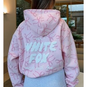 🩷White Fox🩷Vol. 1 Oversized Printed Hoodie Posy Bow